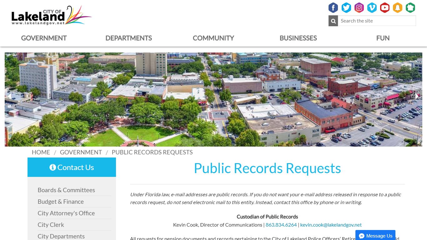Public Records Requests | City of Lakeland